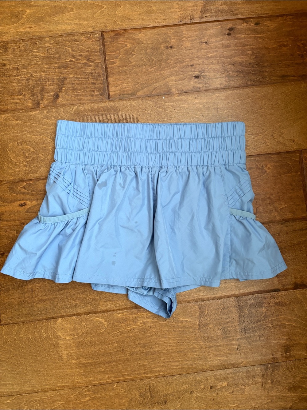 FP Movement by Free People Light Blue Ruffled Skort Shorts